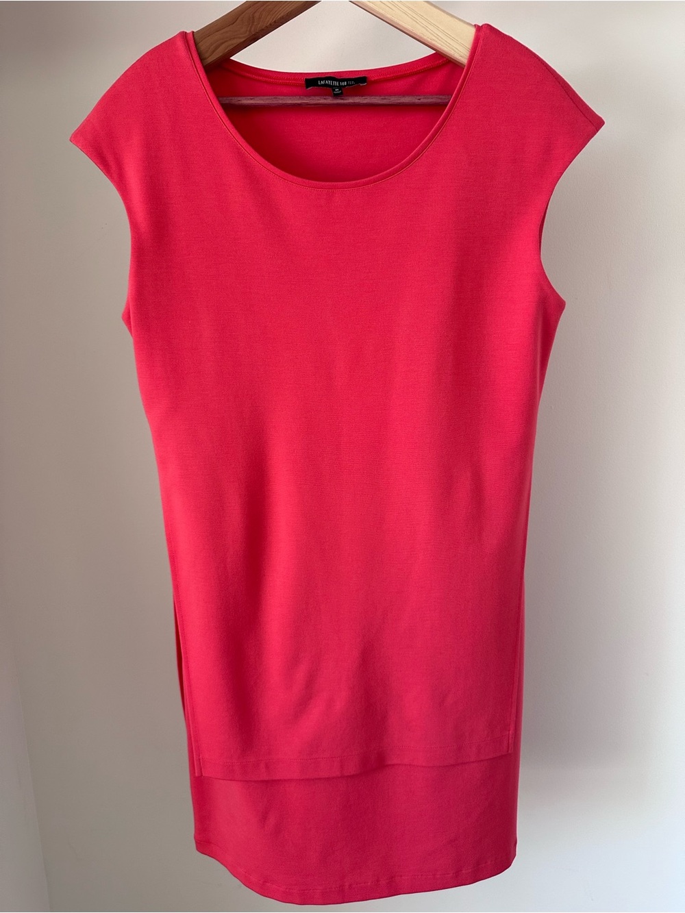Lafayette 148 New York Asymmetrical Layered Knit Shift Dress Women’s Medium